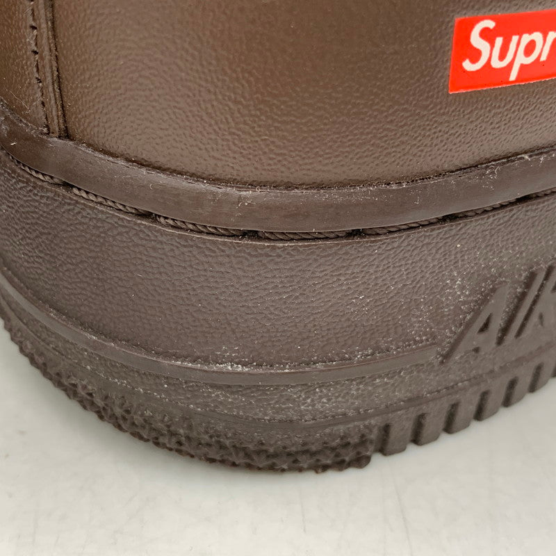 【中古品】【メンズ】 NIKE ナイキ×SUPREME シュプリーム CU9225-200 AIR FORCE エアフォース 1 LOW ロウ スニーカー シューズ 靴 160-260921-ya-03-izu サイズ：28cm カラー：BAROQUE BROWN 万代Net店