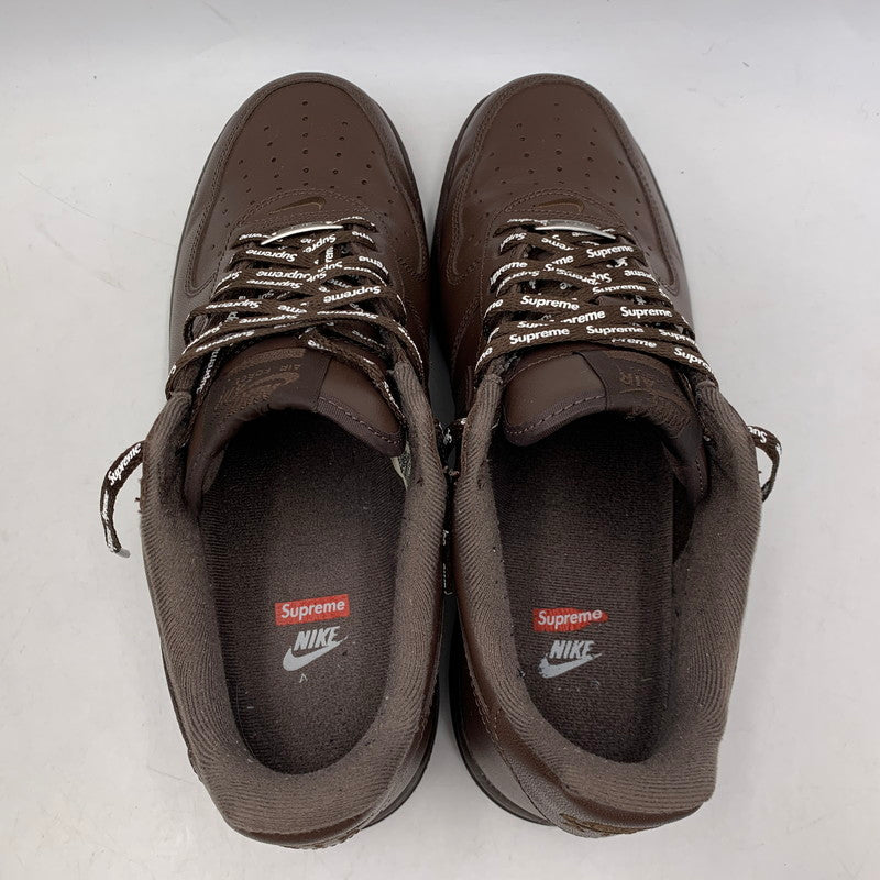 【中古品】【メンズ】 NIKE ナイキ×SUPREME シュプリーム CU9225-200 AIR FORCE エアフォース 1 LOW ロウ スニーカー シューズ 靴 160-260921-ya-03-izu サイズ：28cm カラー：BAROQUE BROWN 万代Net店
