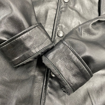【中古品】【メンズ】 AVIREX アヴィレックス 6121051 SHEEPSKIN LEATHER CPO SHIRT シープスキン レザー CPO シャツ ジャケット アウター 145-260922-kh-10-izu サイズ：XL カラー：ブラック 万代Net店