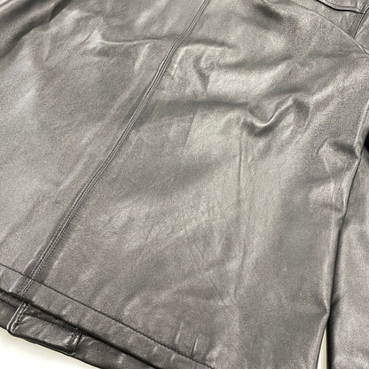 【中古品】【メンズ】 AVIREX アヴィレックス 6121051 SHEEPSKIN LEATHER CPO SHIRT シープスキン レザー CPO シャツ ジャケット アウター 145-260922-kh-10-izu サイズ：XL カラー：ブラック 万代Net店