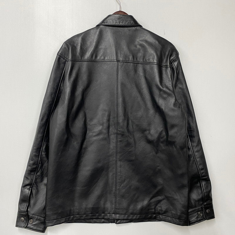 【中古品】【メンズ】 AVIREX アヴィレックス 6121051 SHEEPSKIN LEATHER CPO SHIRT シープスキン レザー CPO シャツ ジャケット アウター 145-260922-kh-10-izu サイズ：XL カラー：ブラック 万代Net店