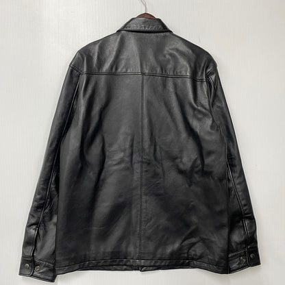 【中古品】【メンズ】 AVIREX アヴィレックス 6121051 SHEEPSKIN LEATHER CPO SHIRT シープスキン レザー CPO シャツ ジャケット アウター 145-260922-kh-10-izu サイズ：XL カラー：ブラック 万代Net店