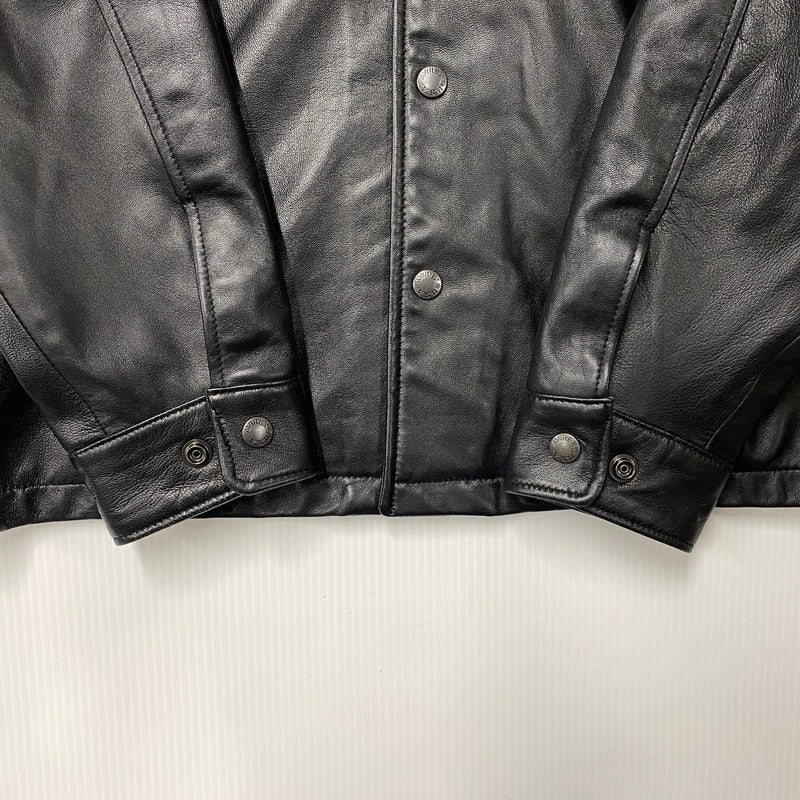 【中古品】【メンズ】 AVIREX アヴィレックス 6121051 SHEEPSKIN LEATHER CPO SHIRT シープスキン レザー CPO シャツ ジャケット アウター 145-260922-kh-10-izu サイズ：XL カラー：ブラック 万代Net店