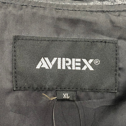 【中古品】【メンズ】 AVIREX アヴィレックス 6121051 SHEEPSKIN LEATHER CPO SHIRT シープスキン レザー CPO シャツ ジャケット アウター 145-260922-kh-10-izu サイズ：XL カラー：ブラック 万代Net店