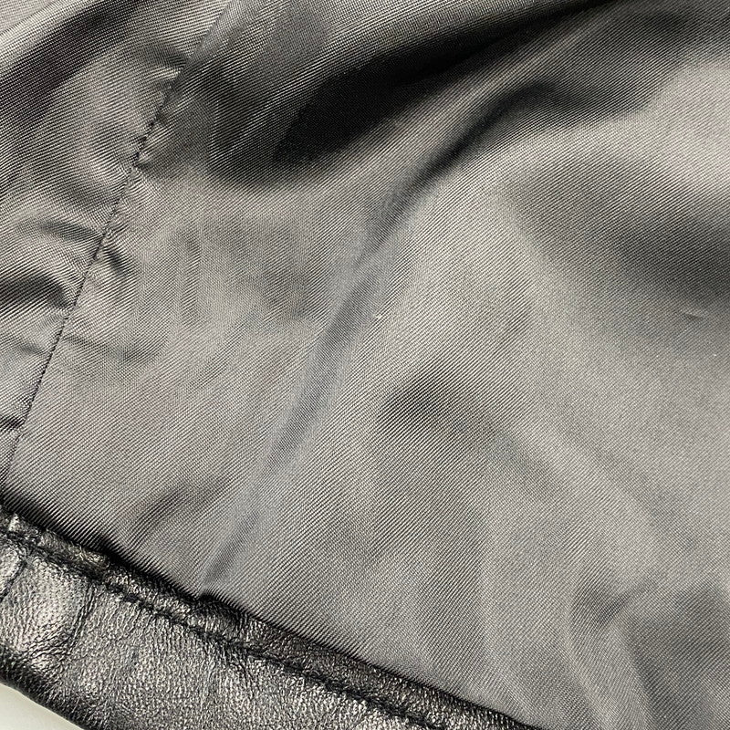 【中古品】【メンズ】 AVIREX アヴィレックス 6121051 SHEEPSKIN LEATHER CPO SHIRT シープスキン レザー CPO シャツ ジャケット アウター 145-260922-kh-10-izu サイズ：XL カラー：ブラック 万代Net店