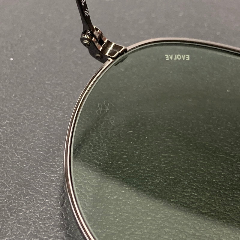 【中古品】【メンズ/レディース】 RAY-BAN レイバン RB3447 ROUND METAL SUNGLASSES ラウンド メタル サングラス 203-260927-kh-01-izu サイズ：53□21-145 カラー：ブラック系×グレー 万代Net店