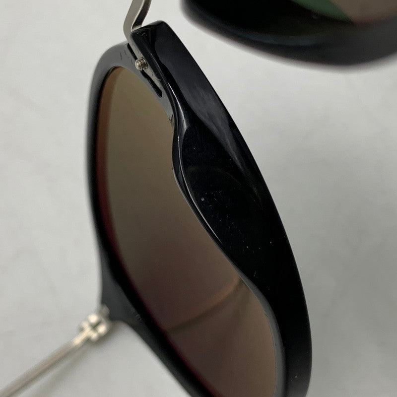 【中古品】【メンズ/レディース】 RAY-BAN レイバン RB2447 ROUND FLECK SUNGLASSES ラウンド フレック サングラス 203-260930-cs-19-izu サイズ：49口21-145 カラー：ブラック×グリーン系 万代Net店