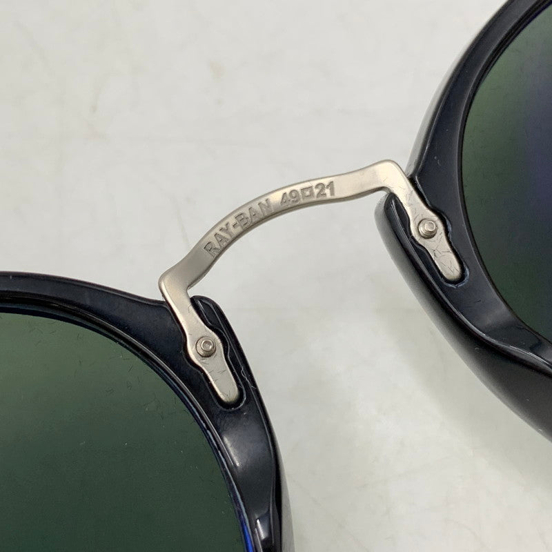 【中古品】【メンズ/レディース】 RAY-BAN レイバン RB2447 ROUND FLECK SUNGLASSES ラウンド フレック サングラス 203-260930-cs-19-izu サイズ：49口21-145 カラー：ブラック×グリーン系 万代Net店