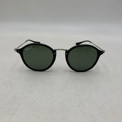 【中古品】【メンズ/レディース】 RAY-BAN レイバン RB2447 ROUND FLECK SUNGLASSES ラウンド フレック サングラス 203-260930-cs-19-izu サイズ：49口21-145 カラー：ブラック×グリーン系 万代Net店