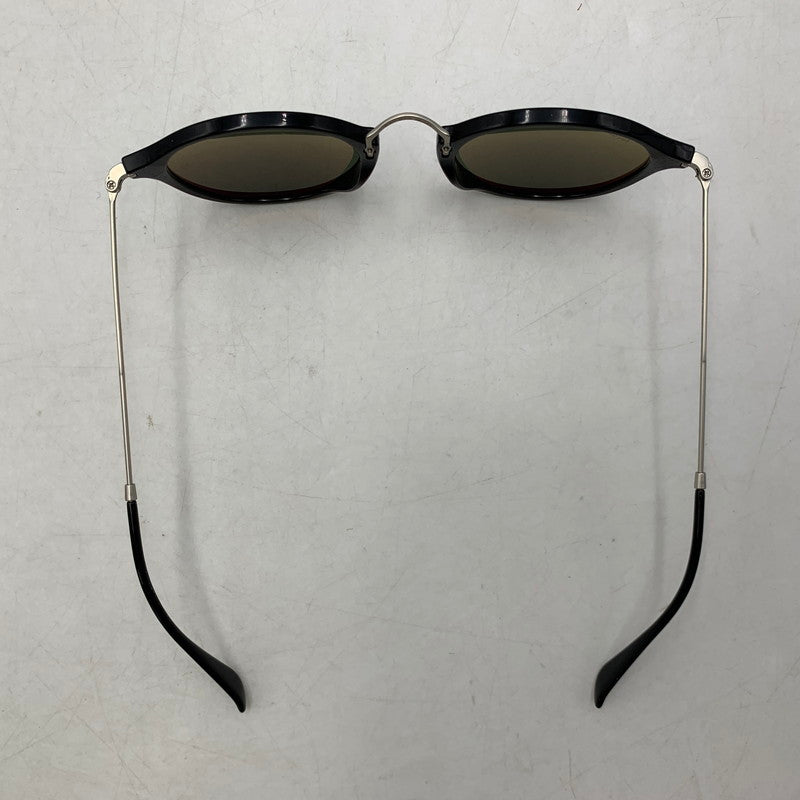 【中古品】【メンズ/レディース】 RAY-BAN レイバン RB2447 ROUND FLECK SUNGLASSES ラウンド フレック サングラス 203-260930-cs-19-izu サイズ：49口21-145 カラー：ブラック×グリーン系 万代Net店