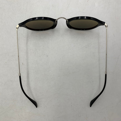 【中古品】【メンズ/レディース】 RAY-BAN レイバン RB2447 ROUND FLECK SUNGLASSES ラウンド フレック サングラス 203-260930-cs-19-izu サイズ：49口21-145 カラー：ブラック×グリーン系 万代Net店