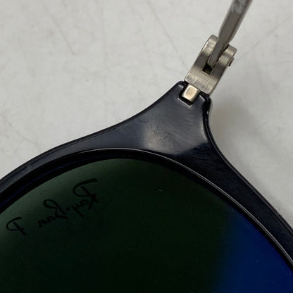 【中古品】【メンズ/レディース】 RAY-BAN レイバン RB2447 ROUND FLECK SUNGLASSES ラウンド フレック サングラス 203-260930-cs-18-izu サイズ：49口21-145 カラー：ブラック×グリーン系 万代Net店
