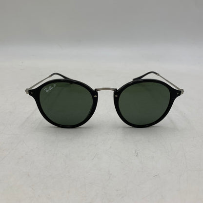 【中古品】【メンズ/レディース】 RAY-BAN レイバン RB2447 ROUND FLECK SUNGLASSES ラウンド フレック サングラス 203-260930-cs-18-izu サイズ：49口21-145 カラー：ブラック×グリーン系 万代Net店
