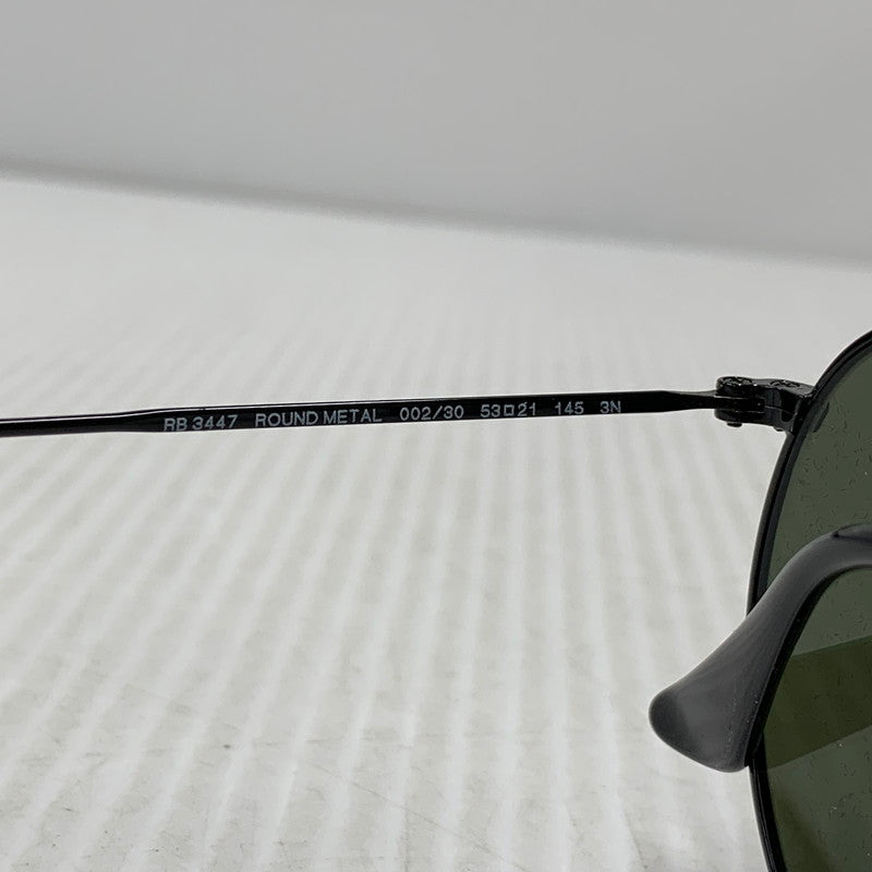 【中古品】【メンズ/レディース】 RAY-BAN レイバン RB3447 ROUND METAL SUNGLASSES ラウンド メタル サングラス 203-260927-kh-02-izu サイズ：53□21-145 カラー：ブラック 万代Net店
