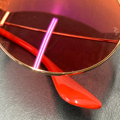 【中古品】【メンズ/レディース】 RAY-BAN レイバン RB3592 JA-JO SUNGLASSES ジャジョ サングラス 203-260927-kh-05-izu サイズ：55□20-145 カラー：ピンクゴールド系×レッド 万代Net店