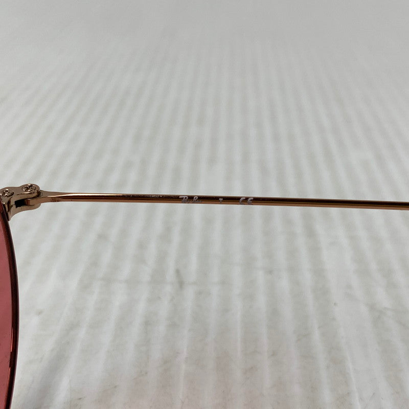 【中古品】【メンズ/レディース】 RAY-BAN レイバン RB3592 JA-JO SUNGLASSES ジャジョ サングラス 203-260927-kh-05-izu サイズ：55□20-145 カラー：ピンクゴールド系×レッド 万代Net店
