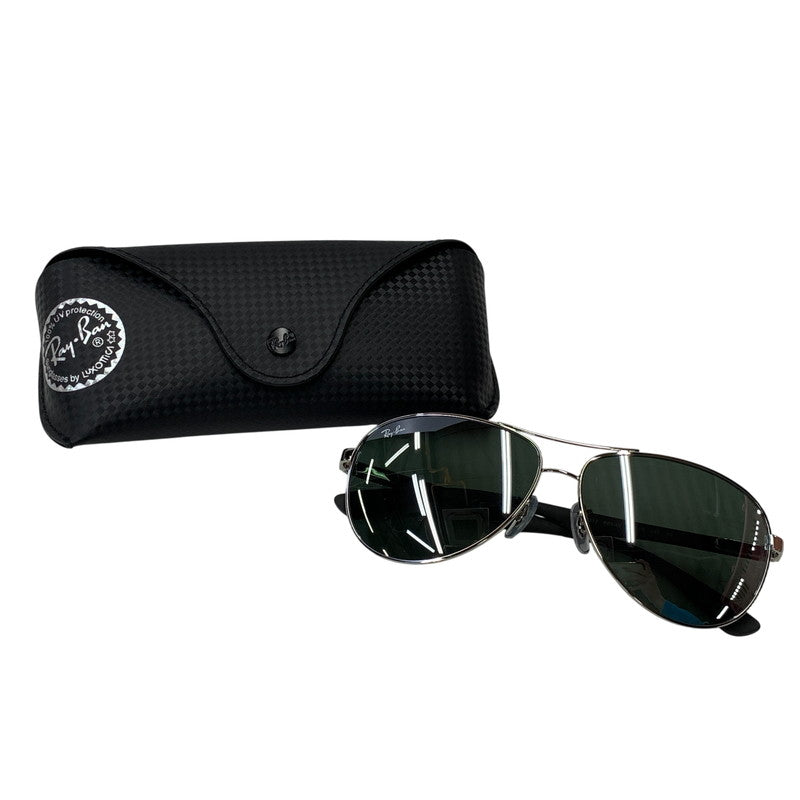 【中古品】【メンズ/レディース】 RAY-BAN レイバン RB8313 CARBON FIBRE SUNGLASSES カーボン ファイバー サングラス 203-260927-kh-03-izu サイズ：61□13-140 カラー：シルバー×ブラック 万代Net店