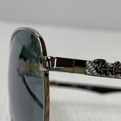 【中古品】【メンズ/レディース】 RAY-BAN レイバン RB8313 CARBON FIBRE SUNGLASSES カーボン ファイバー サングラス 203-260927-kh-03-izu サイズ：61□13-140 カラー：シルバー×ブラック 万代Net店