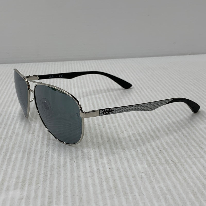 【中古品】【メンズ/レディース】 RAY-BAN レイバン RB8313 CARBON FIBRE SUNGLASSES カーボン ファイバー サングラス 203-260927-kh-03-izu サイズ：61□13-140 カラー：シルバー×ブラック 万代Net店