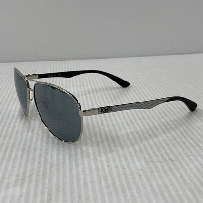 【中古品】【メンズ/レディース】 RAY-BAN レイバン RB8313 CARBON FIBRE SUNGLASSES カーボン ファイバー サングラス 203-260927-kh-03-izu サイズ：61□13-140 カラー：シルバー×ブラック 万代Net店