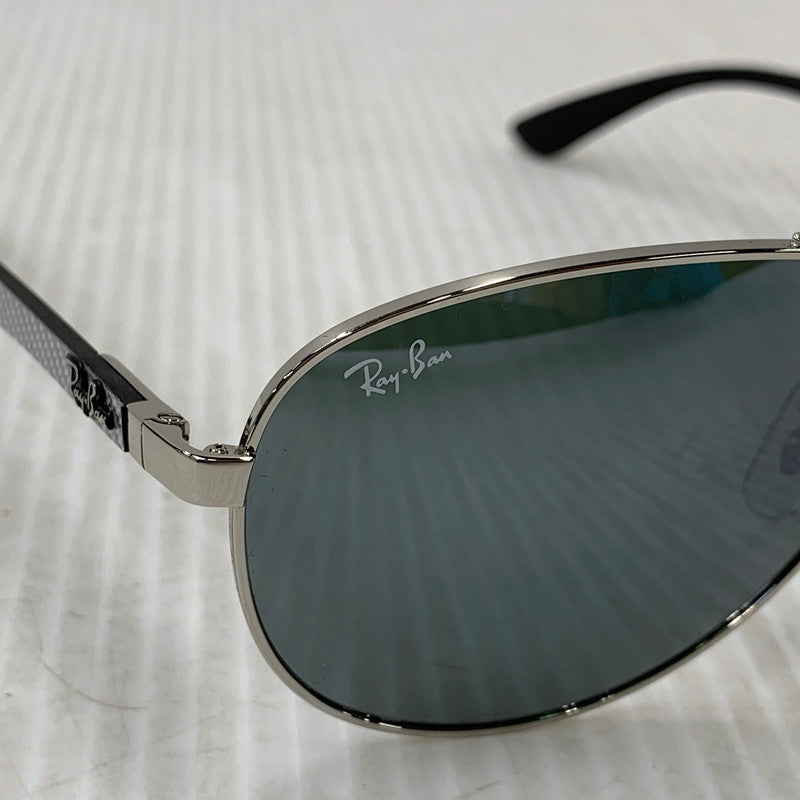 【中古品】【メンズ/レディース】 RAY-BAN レイバン RB8313 CARBON FIBRE SUNGLASSES カーボン ファイバー サングラス 203-260927-kh-03-izu サイズ：61□13-140 カラー：シルバー×ブラック 万代Net店