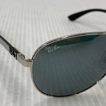 【中古品】【メンズ/レディース】 RAY-BAN レイバン RB8313 CARBON FIBRE SUNGLASSES カーボン ファイバー サングラス 203-260927-kh-03-izu サイズ：61□13-140 カラー：シルバー×ブラック 万代Net店