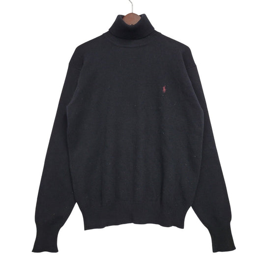 【中古品】【メンズ】 POLO BY RALPH LAUREN ポロ バイ ラルフローレン WOOL TURTLE NECK KNIT SWEATER ウール タートルネック ニット セーター 146-261006-sm-22-izu サイズ：L カラー：ブラック 万代Net店