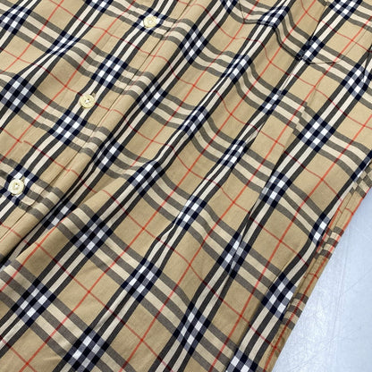 【中古品】【メンズ】 BURBERRY LONDON バーバリーロンドン NOVA CHECK LS BD SHIRT ノバチェック ロングスリーブ シャツ トップス 141-261022-kh-01-izu サイズ：L カラー：ベージュ 万代Net店