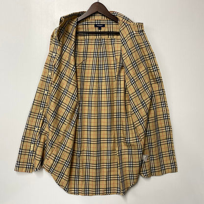 【中古品】【メンズ】 BURBERRY LONDON バーバリーロンドン NOVA CHECK LS BD SHIRT ノバチェック ロングスリーブ シャツ トップス 141-261022-kh-01-izu サイズ：L カラー：ベージュ 万代Net店