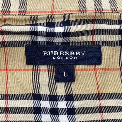 【中古品】【メンズ】 BURBERRY LONDON バーバリーロンドン NOVA CHECK LS BD SHIRT ノバチェック ロングスリーブ シャツ トップス 141-261022-kh-01-izu サイズ：L カラー：ベージュ 万代Net店