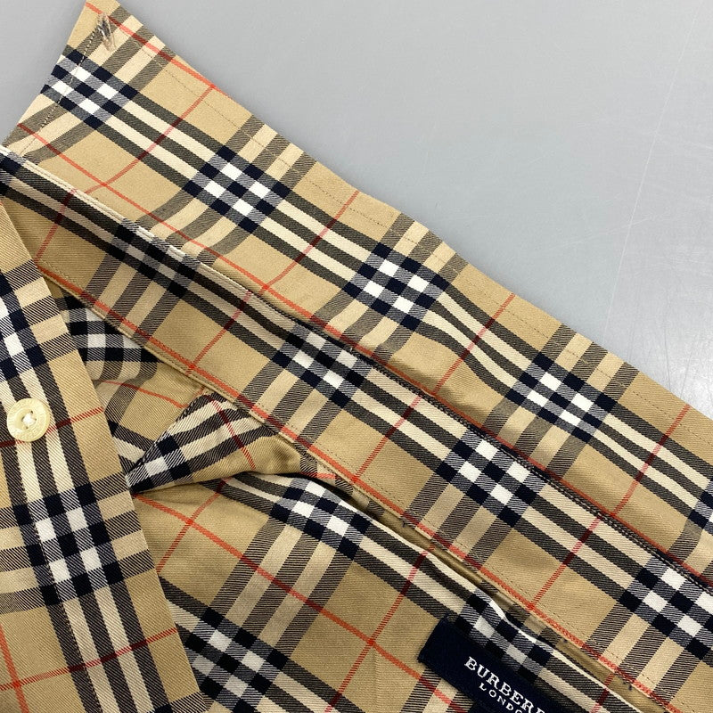 【中古品】【メンズ】 BURBERRY LONDON バーバリーロンドン NOVA CHECK LS BD SHIRT ノバチェック ロングスリーブ シャツ トップス 141-261022-kh-01-izu サイズ：L カラー：ベージュ 万代Net店