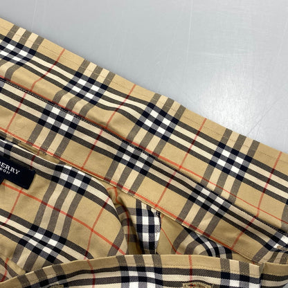【中古品】【メンズ】 BURBERRY LONDON バーバリーロンドン NOVA CHECK LS BD SHIRT ノバチェック ロングスリーブ シャツ トップス 141-261022-kh-01-izu サイズ：L カラー：ベージュ 万代Net店