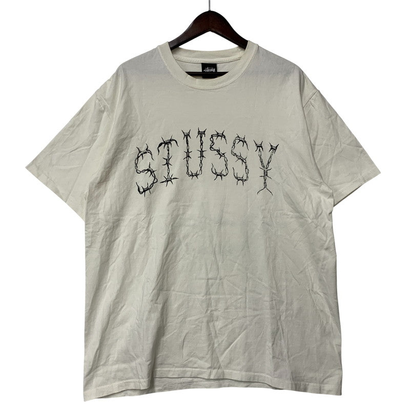 【中古品】【メンズ】 STUSSY ステューシー BARB TEE バブ Tシャツ 半袖 142-261004-sm-10-izu サイズ：XL カラー：ホワイト 万代Net店