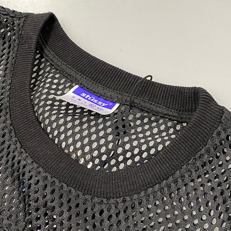 【中古品】【メンズ】 STUSSY ステューシー MESH SS TEE メッシュ ショートスリープ Tシャツ トップス 半袖 142-261003-ya-11-izu サイズ：XL カラー：ブラック 万代Net店