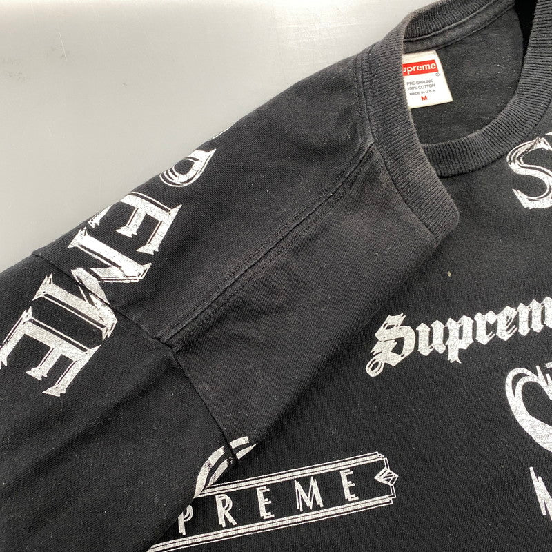 【中古品】【メンズ】 SUPREME シュプリーム MULTI LOGO TEE マルチ ロゴ Tシャツ トップス 半袖 149-261003-yn-01-izu サイズ：M カラー：ブラック 万代Net店
