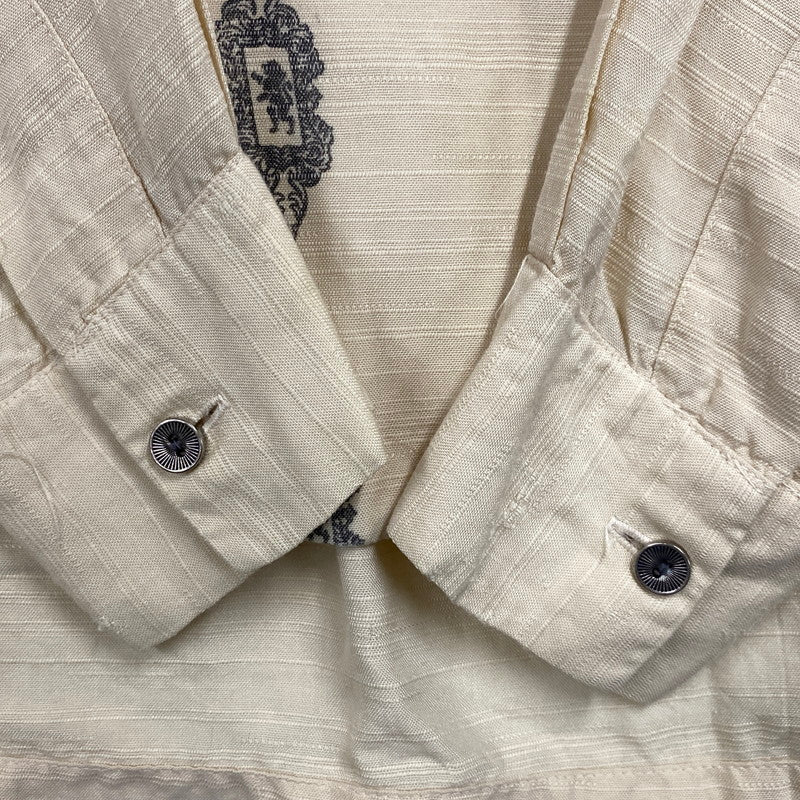 【中古品】【メンズ】 LA PALETTE ラ パレット 50-60S OPEN COLLAR LS SHIRT オープン カラー ロングスリーブ シャツ トップス 長袖 146-261003-ya-17-izu サイズ：下記参照 カラー：クリーム 万代Net店