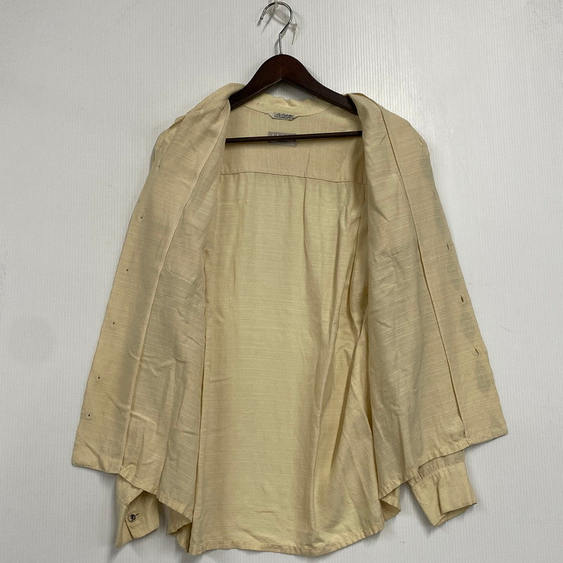 【中古品】【メンズ】 LA PALETTE ラ パレット 50-60S OPEN COLLAR LS SHIRT オープン カラー ロングスリーブ シャツ トップス 長袖 146-261003-ya-17-izu サイズ：下記参照 カラー：クリーム 万代Net店