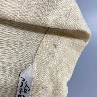 【中古品】【メンズ】 LA PALETTE ラ パレット 50-60S OPEN COLLAR LS SHIRT オープン カラー ロングスリーブ シャツ トップス 長袖 146-261003-ya-17-izu サイズ：下記参照 カラー：クリーム 万代Net店