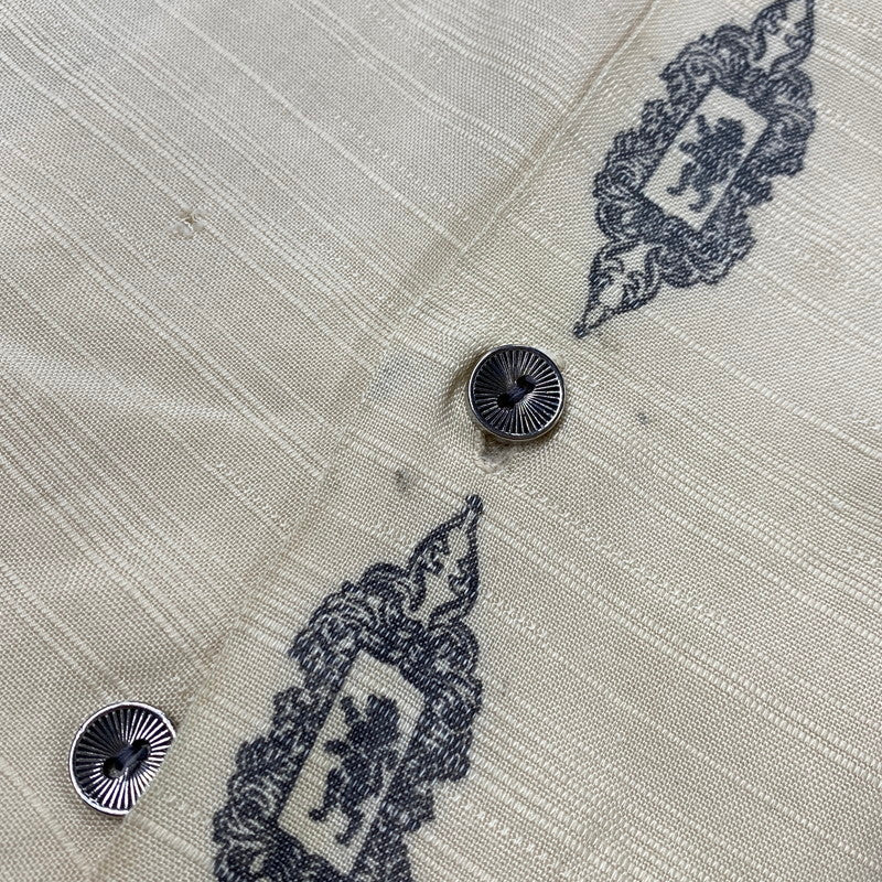 【中古品】【メンズ】 LA PALETTE ラ パレット 50-60S OPEN COLLAR LS SHIRT オープン カラー ロングスリーブ シャツ トップス 長袖 146-261003-ya-17-izu サイズ：下記参照 カラー：クリーム 万代Net店