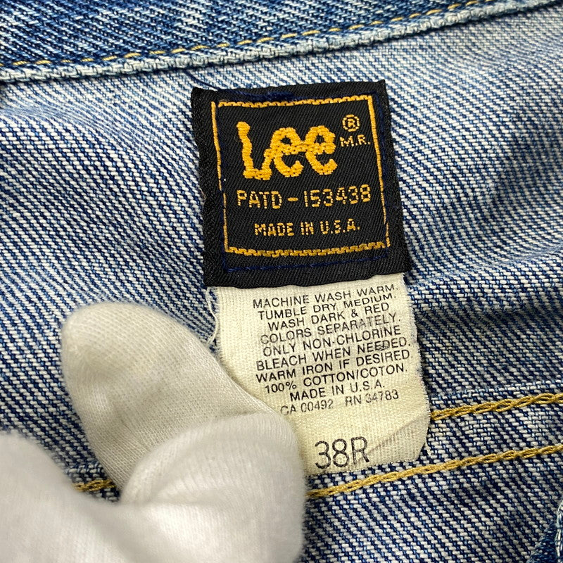 【中古品】【メンズ】 LEE リー PATD-153438 220-2647 USA製 80S DENIM JACKET デニム ジャケット アウター 146-261003-ya-16-izu サイズ：38R カラー：インディゴ 万代Net店