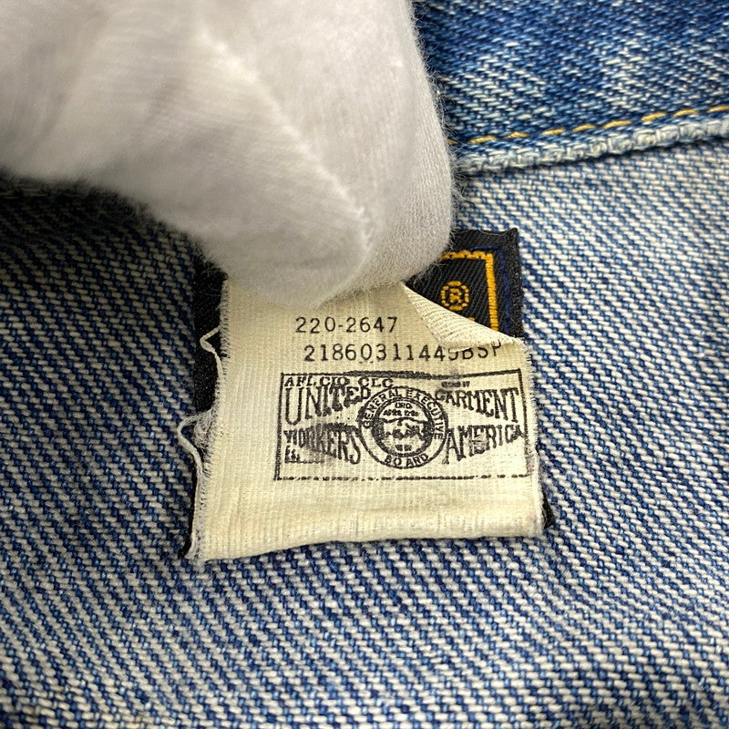 【中古品】【メンズ】 LEE リー PATD-153438 220-2647 USA製 80S DENIM JACKET デニム ジャケット アウター 146-261003-ya-16-izu サイズ：38R カラー：インディゴ 万代Net店