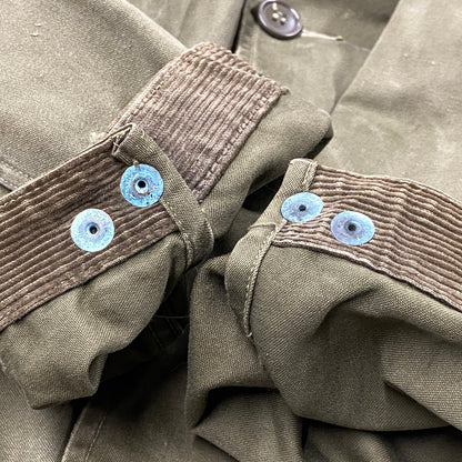 【現状渡し品】【メンズ】 MONTANA CLOTH-DUXBAK- モンタナ クロス ダックスバック 40-50S CORDUROY COLLAR HUNTING JACKET コーデュロイ カラー ハンティング ジャケット アウター 146-261003-ya-02-izu サイズ：40 カラー：カーキ 万代Net店