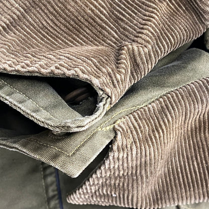 【現状渡し品】【メンズ】 MONTANA CLOTH-DUXBAK- モンタナ クロス ダックスバック 40-50S CORDUROY COLLAR HUNTING JACKET コーデュロイ カラー ハンティング ジャケット アウター 146-261003-ya-02-izu サイズ：40 カラー：カーキ 万代Net店