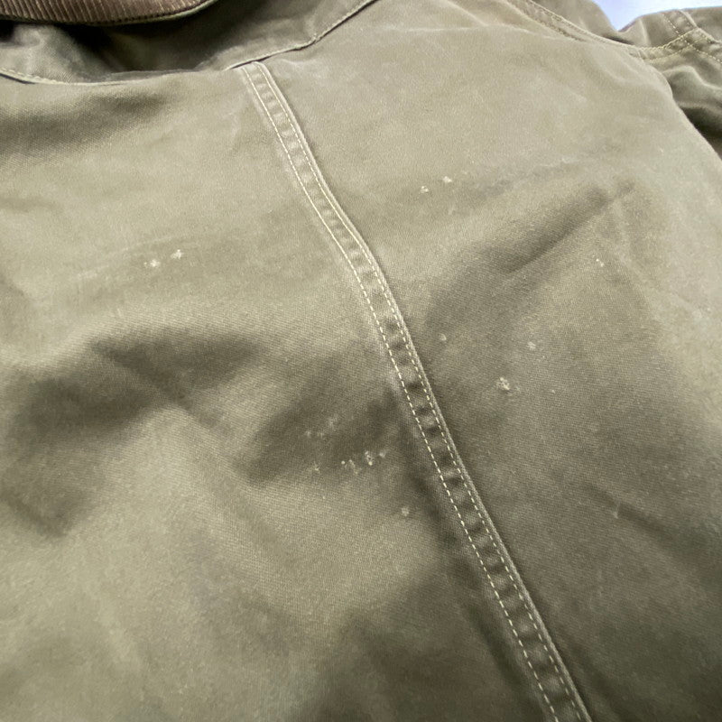 【現状渡し品】【メンズ】 MONTANA CLOTH-DUXBAK- モンタナ クロス ダックスバック 40-50S CORDUROY COLLAR HUNTING JACKET コーデュロイ カラー ハンティング ジャケット アウター 146-261003-ya-02-izu サイズ：40 カラー：カーキ 万代Net店