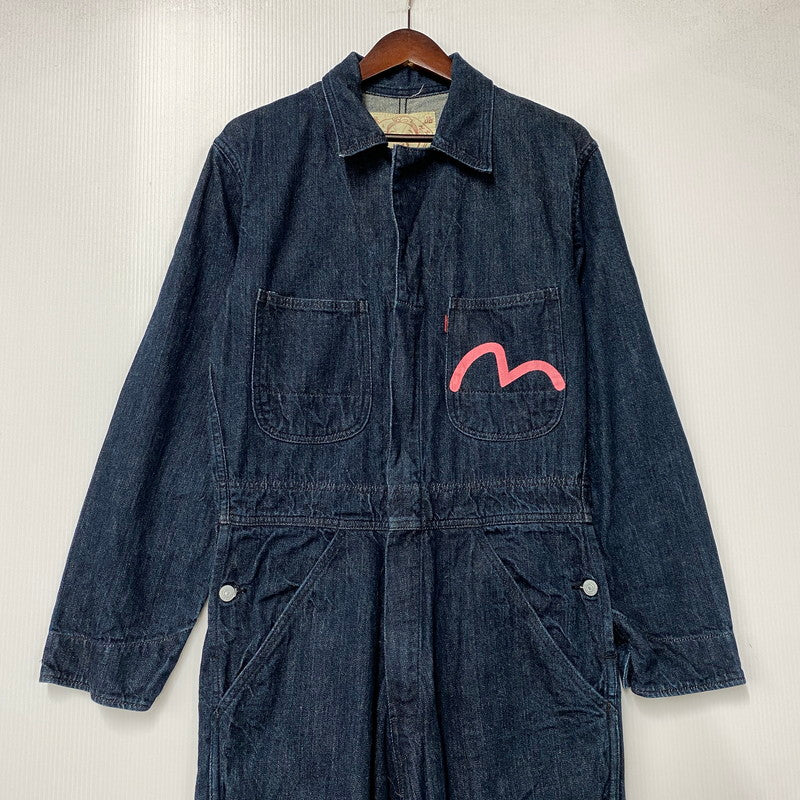 【中古品】【メンズ】 EVISU エヴィス LOT.1200 ビッグカモメ ALL-IN-ONE オールインワン つなぎ 156-261001-kh-14-izu サイズ：38 カラー：インディゴ 万代Net店