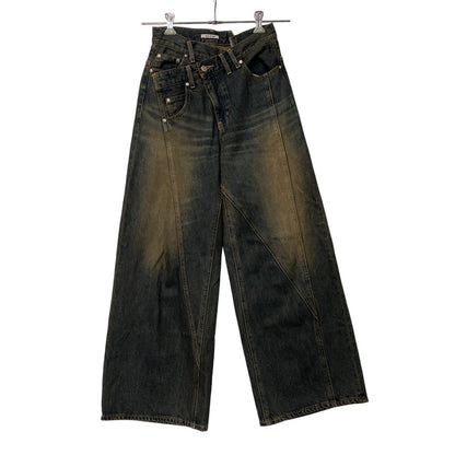 【中古品】【レディース】 SLY スライ 030JSR11-3511-1 J W SWITCHING STRAIGHT PANT スウィッチング ストレート パンツ ボトムス ズボン 168-261001-cs-01-izu カラー：インディゴ 万代Net店