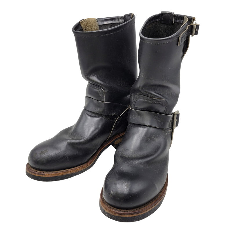【現状渡し品】【メンズ】 RED WING レッドウィング ENGINEER BOOTS 2268 エンジニアブーツ 靴 USA製 刺繍羽タグ 164-260924-as-06-izu サイズ：9D カラー：ブラック 万代Net店