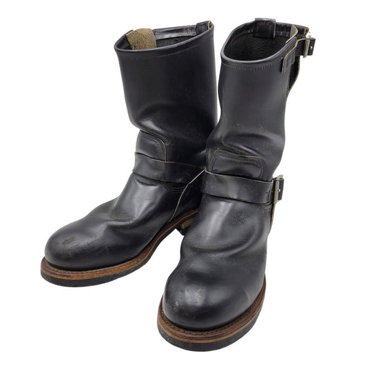 【現状渡し品】【メンズ】 RED WING レッドウィング ENGINEER BOOTS 2268 エンジニアブーツ 靴 USA製 刺繍羽タグ 164-260924-as-06-izu サイズ：9D カラー：ブラック 万代Net店