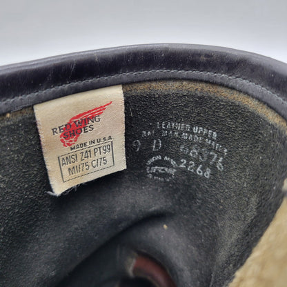 【現状渡し品】【メンズ】 RED WING レッドウィング ENGINEER BOOTS 2268 エンジニアブーツ 靴 USA製 刺繍羽タグ 164-260924-as-06-izu サイズ：9D カラー：ブラック 万代Net店