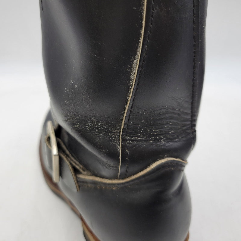 【現状渡し品】【メンズ】 RED WING レッドウィング ENGINEER BOOTS 2268 エンジニアブーツ 靴 USA製 刺繍羽タグ 164-260924-as-06-izu サイズ：9D カラー：ブラック 万代Net店